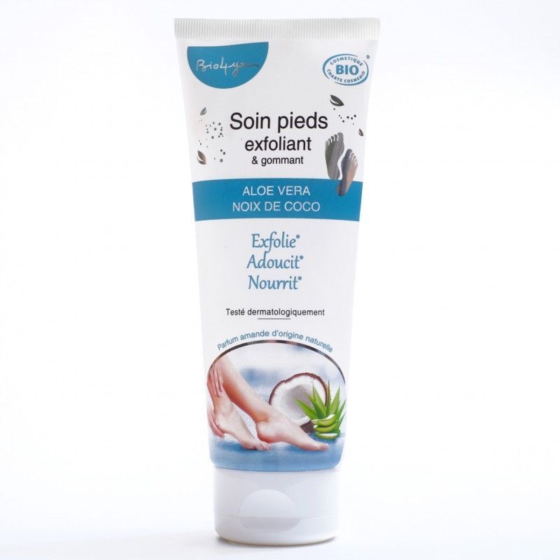 soin pieds exfoliant bio 100 ml aloe vera coco gommage naturel pieds douceur hydratation