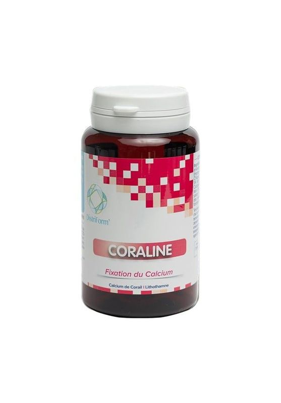 Coraline 60 gélules Coraline 60 gélules Distriform calcium de corail lithothamne Lithothamnion calcareum complément minéral Herboristerie Cousin.