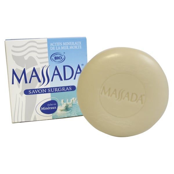 Savon Surgras 100 g bio ECOCERT à l’huile d’olive et sels de la Mer Morte pour peau sensible nettoyage doux et hydratant