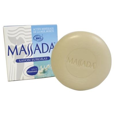 Savon Surgras 100 g bio ECOCERT à l’huile d’olive et sels de la Mer Morte pour peau sensible nettoyage doux et hydratant