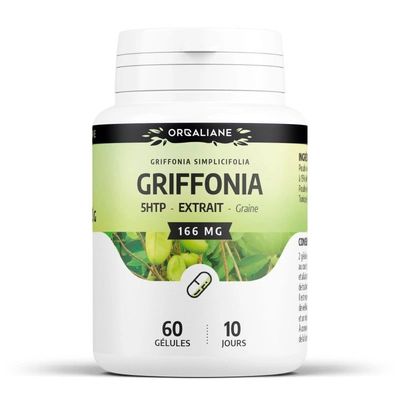 Griffonia 5-HTP 60 gélules Griffonia simplicifolia extrait graine 5 hydroxytryptophane complément alimentaire