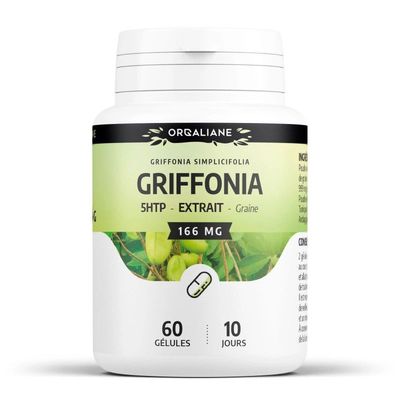 Griffonia Extrait GPH Diffusion – 30 % de 5-HTP – 50 mg de 5-HTP par gélule – 60 gélules


