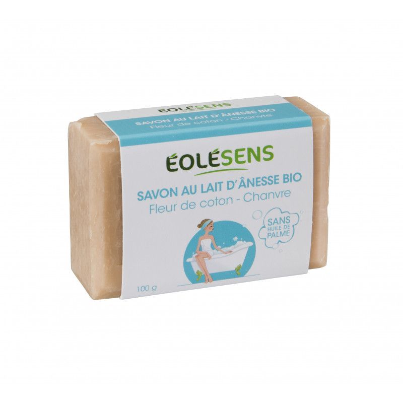 Lait d'Ânesse Fleur de Coton et Chanvre - 100g Lait d'Ânesse Bio Fleur de Coton et Chanvre - 100g