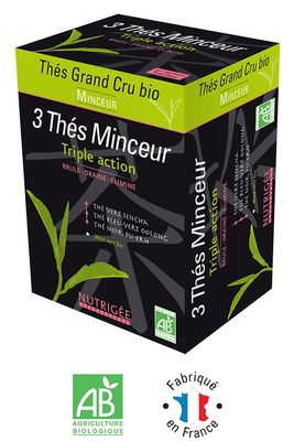 3 thes minceur bio 30 sachets nutrigee the vert oolong pu erh mate infusion bio
