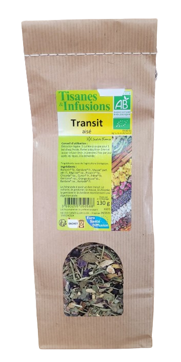 tisane transit aisé bio 130 g herberie cousin wiame