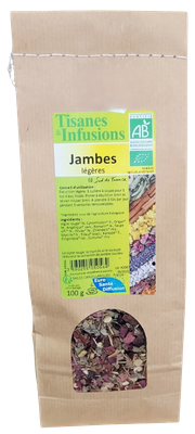 tisane jambes legeres bio 100 g herberie cousin wiame
