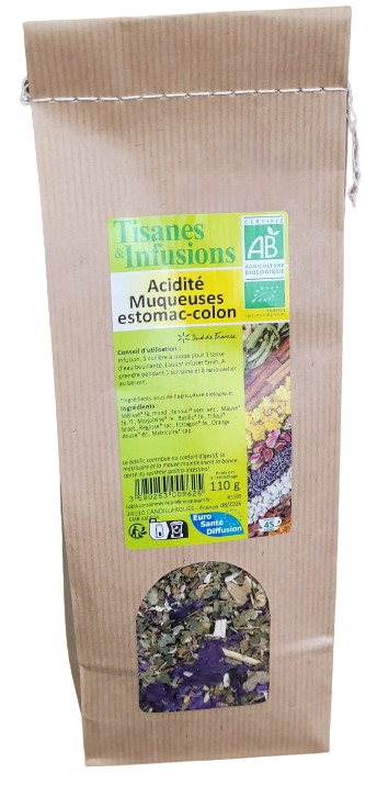 Tisane Acidité Muqueuses Estomac-Colon - Certifiée Bio Tisane Acidité Muqueuses Estomac-Colon Bio