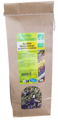 Tisane Acidité Muqueuses Estomac-Colon - Certifiée Bio Tisane Acidité Muqueuses Estomac-Colon Bio