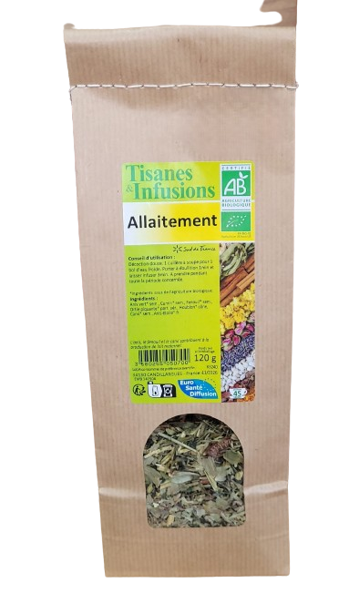 tisane allaitement bio 120 g herberie cousin wiame
