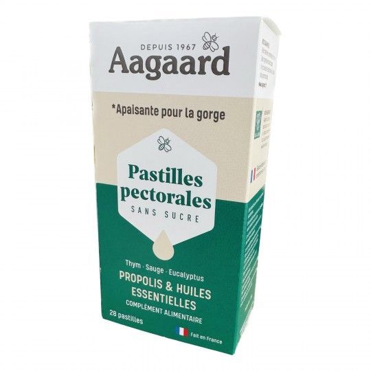 pastilles pectorales propolis sans sucre aagaard gorge vitamine c zinc huiles essentielles