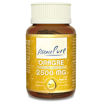Onagre 100 perles Onagre EssencePure 100 perles – huile de graines d’onagre, GLA oméga-6 et vitamine E