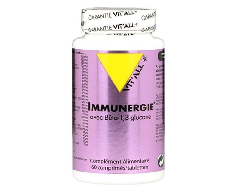 Immunergie 60 comprimés Vit'all+ complexe à base d'échinacée, astragale, shiitake, vitamines et minéraux.