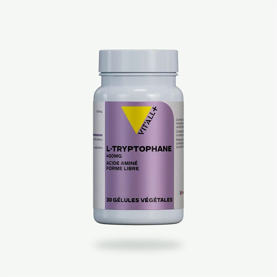L-Tryptophane 400 mg Vit’All+ – Acide aminé essentiel sous forme libre et naturelle obtenu par fermentation - 30 gélules 