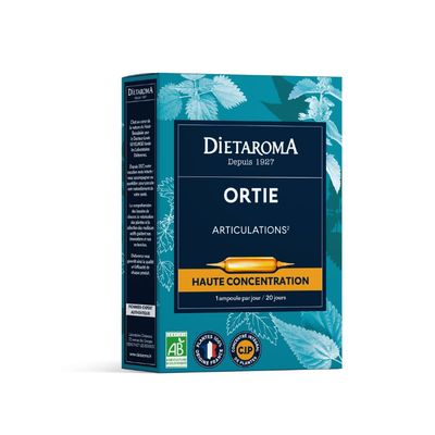 Ortie 20 bio ampoules ortie bio 20 ampoules urtica dioica extrait plante herboristerie cousin wiame wattrelos