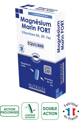 magnesium marin fort 30 comprimes magnesium fer vitamine b6 b9 complement alimentaire naturel