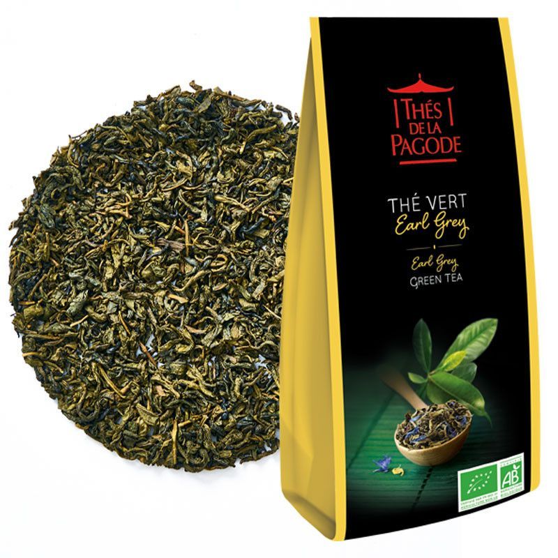 Thé Vert Earl Grey bio 100 g Thé Vert Earl Grey Pagode 100g