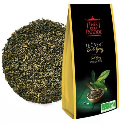 Thé Vert Earl Grey bio 100 g Thé Vert Earl Grey Pagode 100g