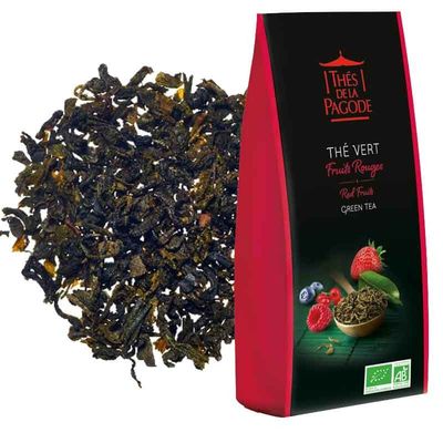 Thé Vert Fruits Rouges bio 100 g Thé Vert Fruits Rouges Pagode 100g