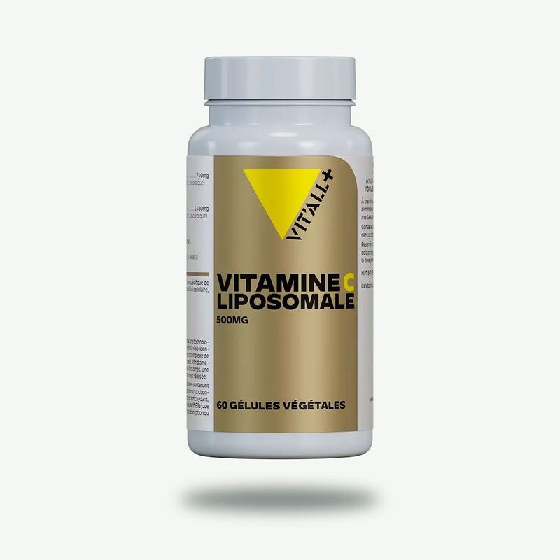 Vitamine C Liposomale 500 mg – 60 gélules Vitamine C Liposomale 500 mg Vit’All+ avec 240 mg de phospholipides de tournesol par gélule – 60 gélules.