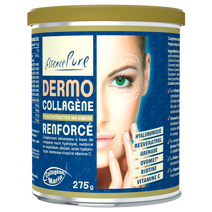 Dermo collagene 275 g collagene marin hydrolyse acide hyaluronique grenade Herboristerie Cousin Wiame Wattrelos.