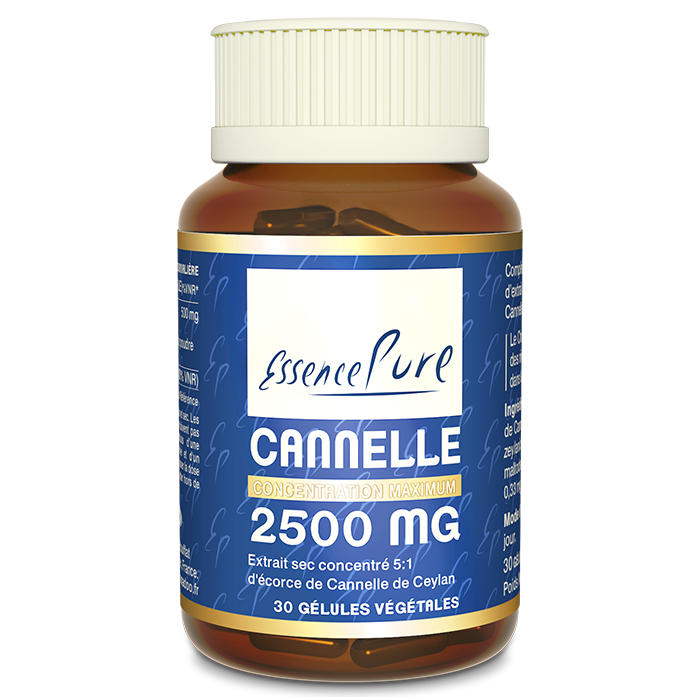 Cannelle de Ceylan 30 gélules Cannelle de Ceylan EssencePure 30 gélules – extrait concentré de cannelle et chrome