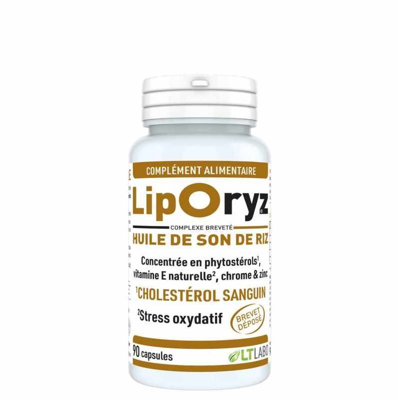 Liporyz 90 capsules huile son de riz phytosterols vitamine E zinc chrome complement alimentaire naturel cholesterol