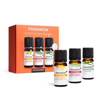 Coffret Diffusion Énergie coffret diffusion energie pranarom huiles essentielles bio diffuseur herberie cousin wiame