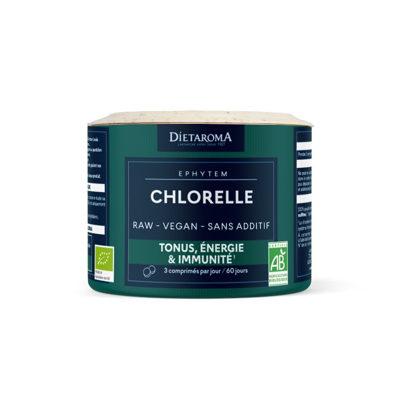 chlorelle bio dietaroma 180 comprimes chlorella vulgaris complement alimentaire herboristerie cousin wiame wattrelos