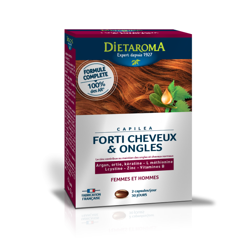 Capilea 60 capsules capilea cheveux ongles 60 capsules keratine zinc vitamines complement alimentaire herboristerie cousin wiame wattrelos