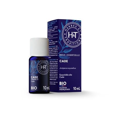 huile essentielle cade bio Juniperus oxycedrus Herbes et Traditions 10 ml soin purifiant cuir chevelu peau