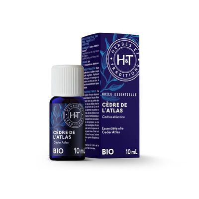 huile essentielle cedre atlas bio Cedrus atlantica Herbes et Traditions 10 ml aromathérapie boisée naturelle
