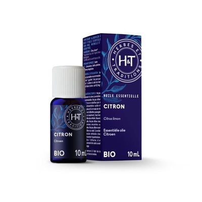 huile essentielle citron bio Citrus limon Herbes et Traditions 10 ml diffusion purifiante aromathérapie naturelle