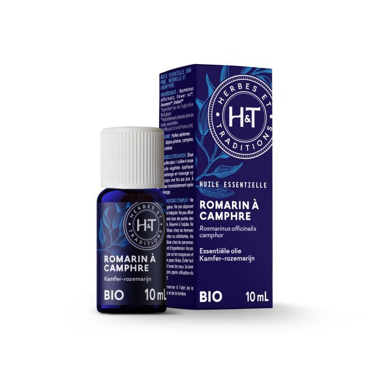 Romarin Camphre Bio 10 ml huile essentielle romarin camphre bio rosmarinus officinalis tonique musculaire naturelle 10 ml