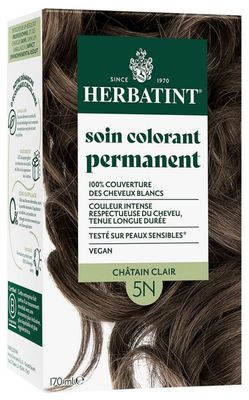 Soin Colorant Permanent Herbatint 5N Châtain Clair 170 ml coloration sans ammoniaque cheveux châtain naturel