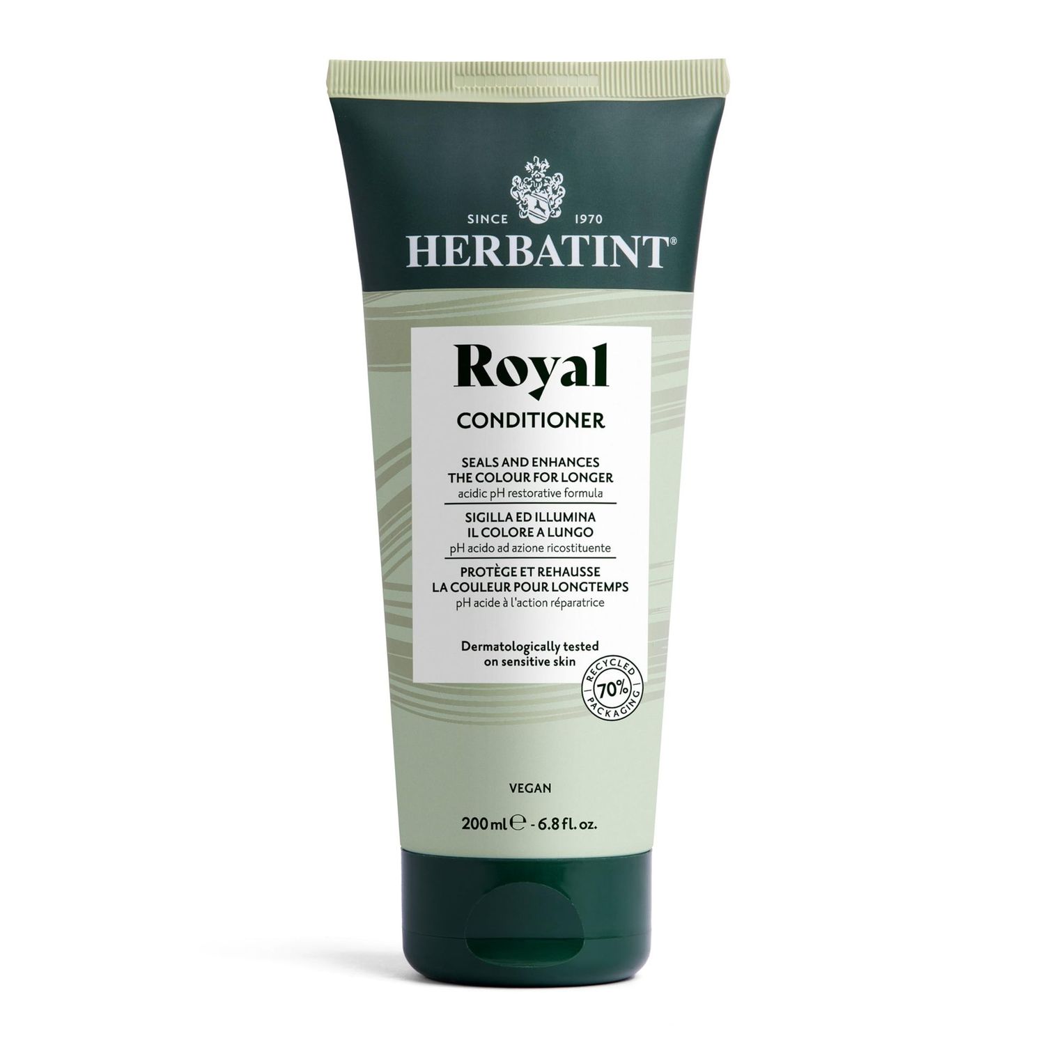Après-shampooing Herbatint Crème Royale cheveux colorés aloe vera moringa soin nourrissant naturel