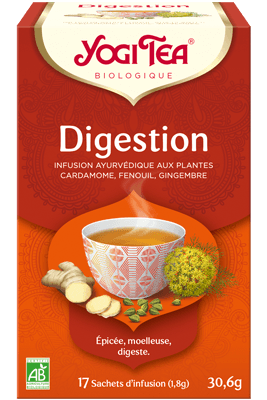 Digestion Yogi Tea infusion ayurvédique bio épices digestion 17 sachets