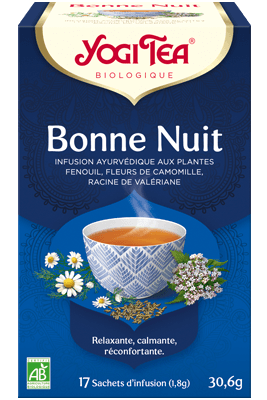 Bonne Nuit Yogi Tea infusion ayurvédique bio sans caféine détente soir