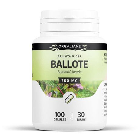 Ballote 100 gélules complément alimentaire Ballota nigra sommité fleurie poudre naturelle