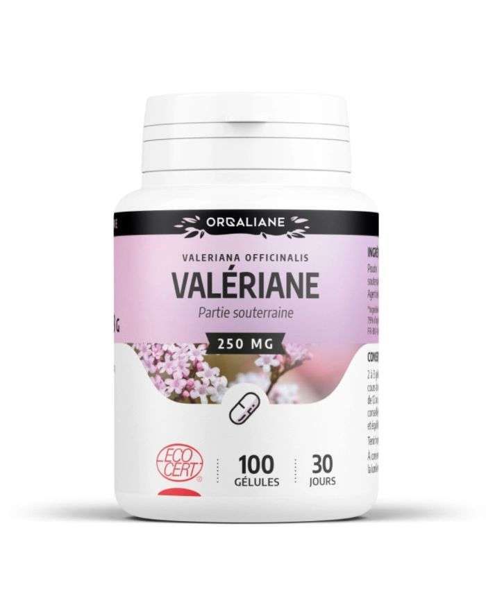 Valériane 100 gélules Valeriana officinalis racine bio complément alimentaire naturel