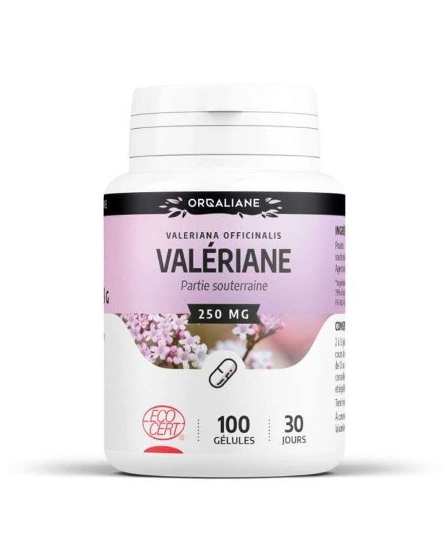 Valériane 100 gélules Valeriana officinalis racine bio complément alimentaire naturel