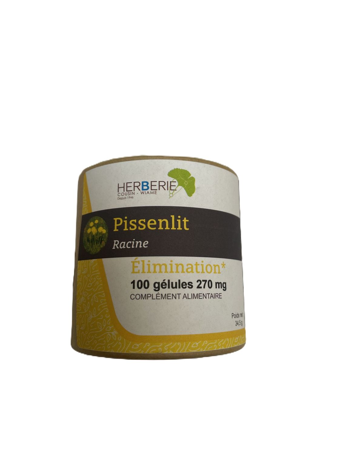 pissenlit racine 100 gelules taraxacum dens leonis drainage foie plante naturelle complement