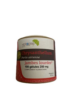 Chrysanthellum Partie Aérienne – Poudre de Chrysanthellum americanum – 250 mg par gélule végétale – Pot de 100 gélules