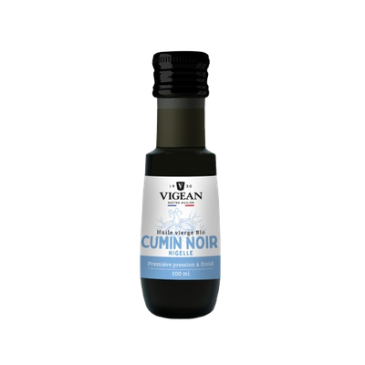 Cumin noir bio 100 ml huile vierge bio cumin noir nigelle Vigean 100 ml premiere pression froid vegan raw food