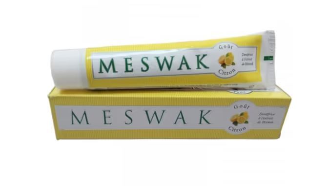 dentifrice meswak citron 100 g salvadora persica sans fluor hygiène buccale naturelle citron fraîcheur dents gencives