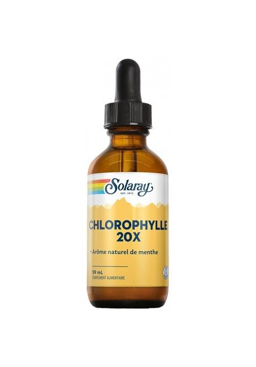 Chlorophylle Liquide Solaray 59 ml complément alimentaire à base de chlorophylle concentrée et menthe
