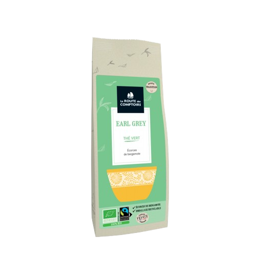 Thé Vert Earl Grey Bio 100 g the vert earl grey bio 100 g camellia sinensis bergamote citrus bergamia infusion agrumes naturelle