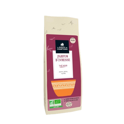 the noir parfum ivresse bio 100 g camellia sinensis jasmin peche myrtille infusion florale fruitee