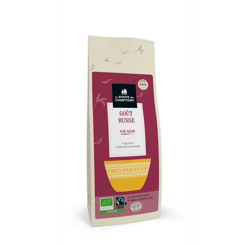 Thé Noir Goût Russe Bio 100 g the noir gout russe bio 100 g camellia sinensis agrumes bergamote citron infusion aromatique naturelle