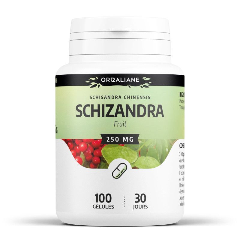Schizandra 100 gélules Schisandra chinensis baie cinq saveurs complément alimentaire naturel
