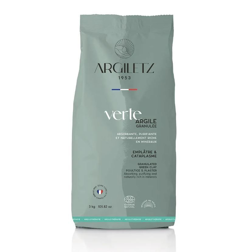 argiletz argile verte granulee 3 kg illite cataplasme emplatre preparation rapide soin corps naturel